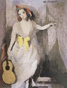 Marie Laurencin Takeing the guitar-s girl painting